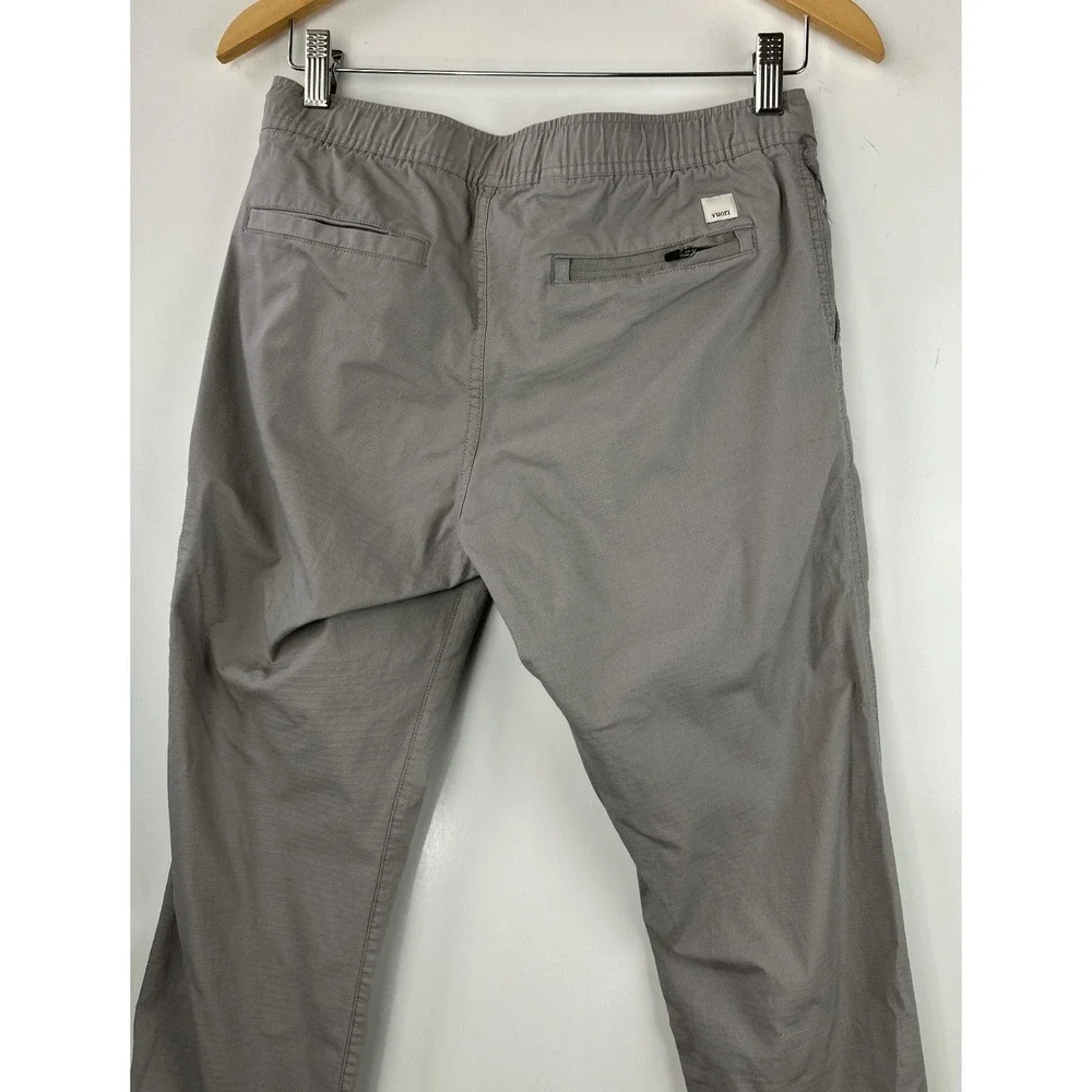 Vuori Climber Ripstop Pants Drawstring Stretch Elastic Waist Gray Tan Small - Picture 11 of 13